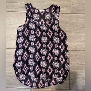 Sheer Aztec tank top